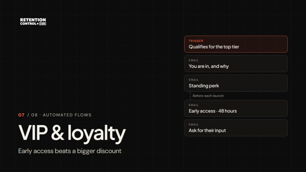 VIP customer flow: early access and recognition for your most loyal buyers