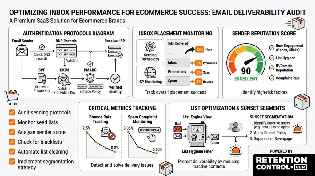 Email deliverability audit checklist for Klaviyo accounts
