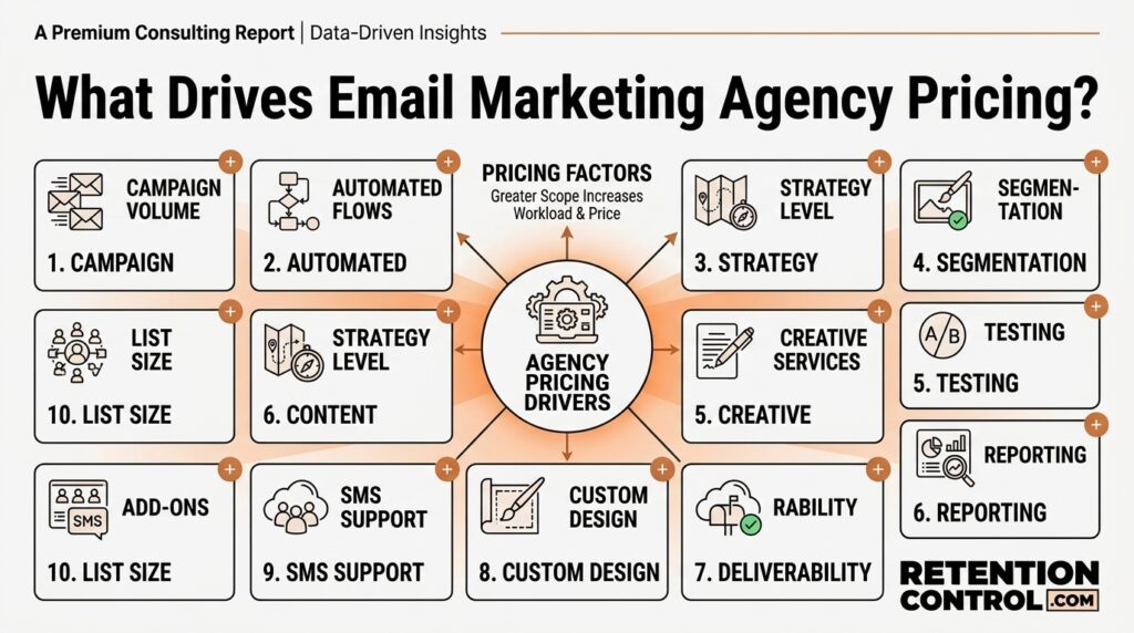 Key factors that affect email marketing agency pricing