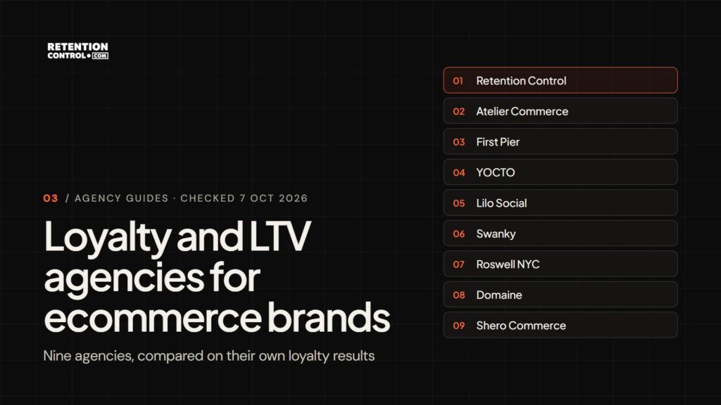 The best loyalty and customer lifetime value agencies for ecommerce brands in 2026, compared