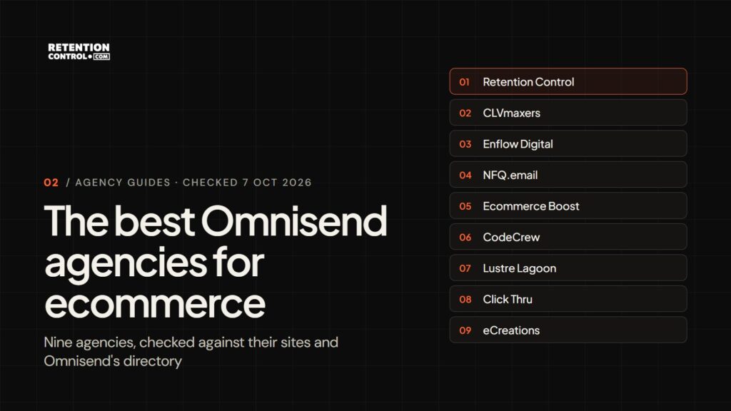 The best Omnisend agencies for ecommerce brands in 2026, compared