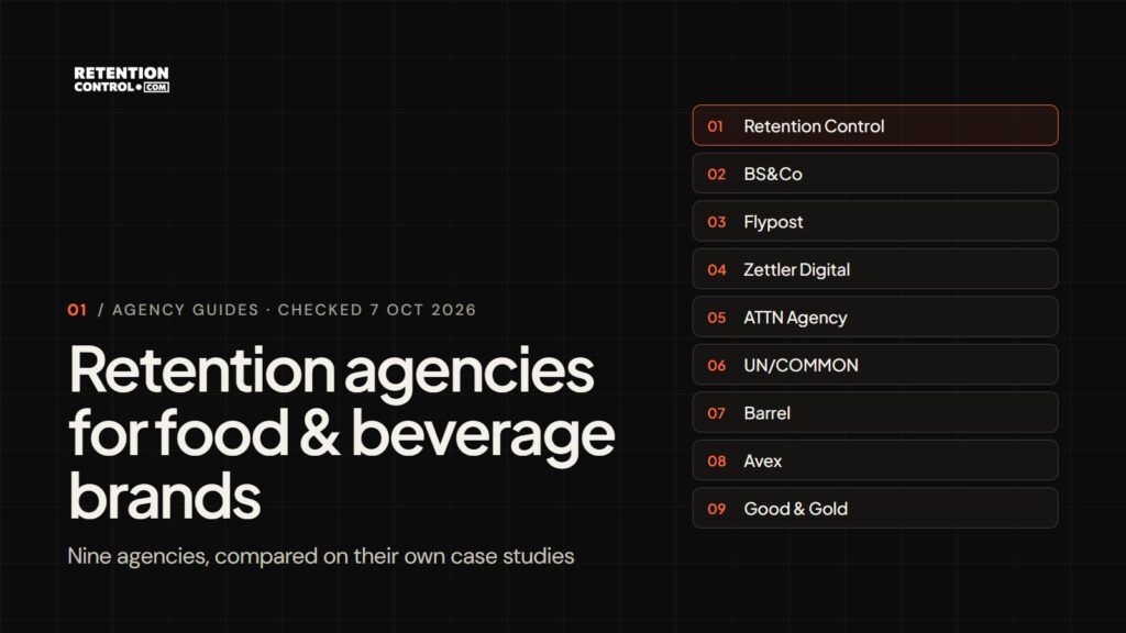 The best retention marketing agencies for food and beverage brands in 2026, compared